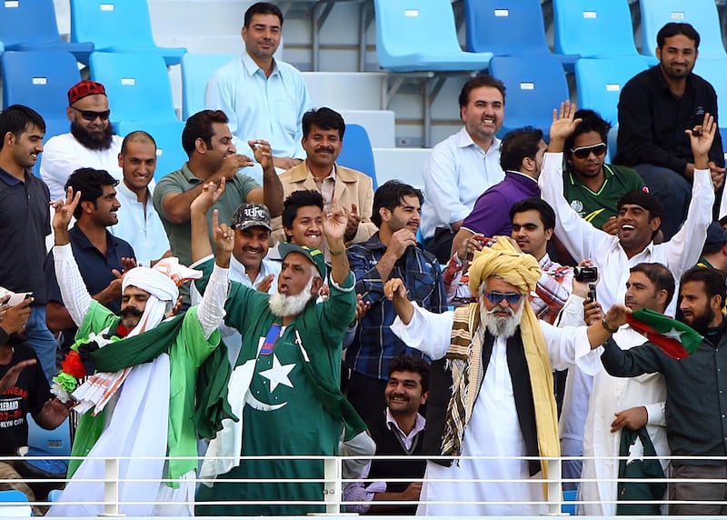 Dubai,  United Arab Emirates- January,  19, 2012: Pakistan cricket fans attends during the third day of the opening Test match between Pakistan and England at the Dubai International Cricket Stadium  in Dubai . (  Satish Kumar / The National ) For Sports