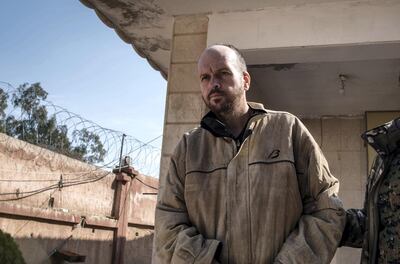 New Zealand ISIS supporter Mark Taylor inside a Kurdish security facility in northern Syria, March 5 2019.  surrendering to Syrian Democratic Forces. Campbell MacDiarmid