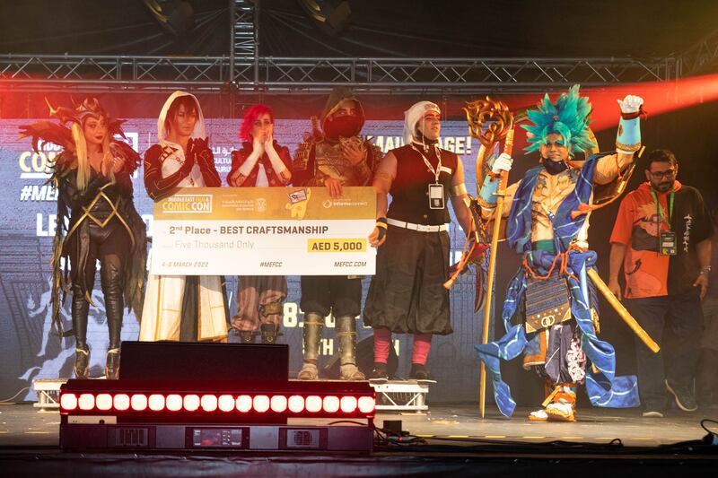 Ashwani Kapoor as Samurai Vegito Blue from 'Dragon Ball Z' took second place in Best Craftsmanship. Photo: Middle East Film and Comic Con
