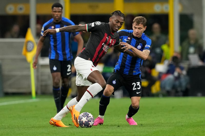 Rafael Leao 6 – After missing the first leg due to injury, Milan’s star man almost got them off to the perfect start. However, his powerful first-half run into the Inter box eventually saw him drag his shot just wide. Sadly for the 23-year-old, that was as good as it got all evening. AP