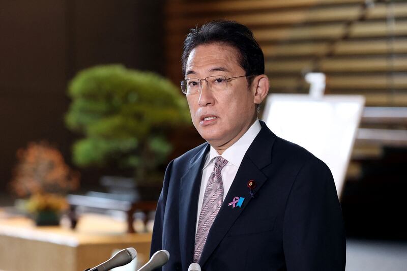 Japan's Prime Minister Fumio Kishida. AFP