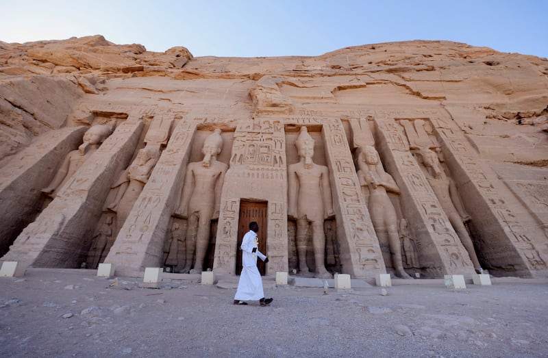 Egyptian guard Abd El Sayed at the Abu Simbel temple in Aswan, Egypt. All photos by Reuters