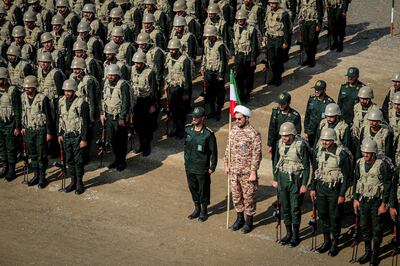 Members of the IRGC attend a military drill in the Aras area of Iran. Reuters 

