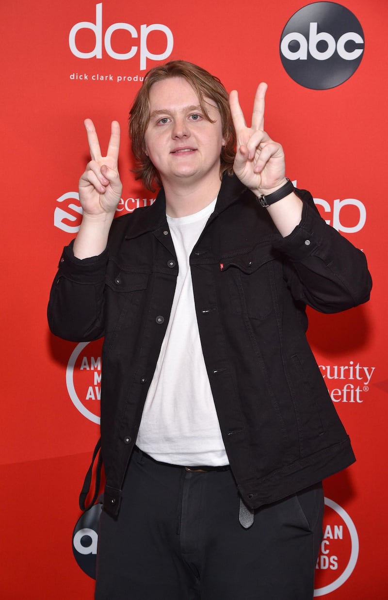 Lewis Capaldi arrives at the American Music Awards at the Microsoft Theatre on November 22, 2020 in Los Angeles. AFP