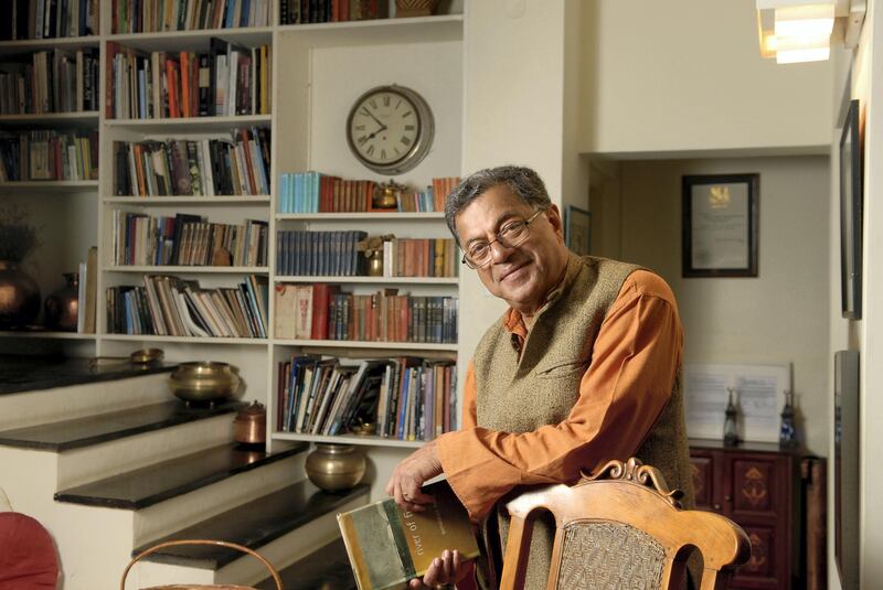 BANGALORE, INDIA - MARCH 7: Girish Raghunath Karnad, a contemporary writer, playwriter, actor and movie director in Kannada language poses for a profile shoot on March 7, 2010 in Bangalore, India. (Photo by Hemant Mishra/Mint via Getty Images)