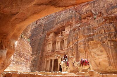 The ancient city of Petra is the leading tourism attraction in Jordan. Khalil Mazraawi / AFP