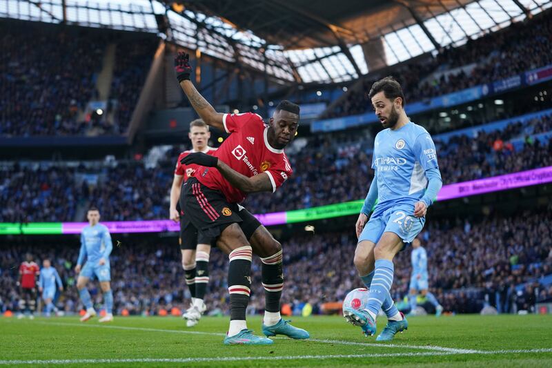 Aaron wan-Bissaka - 5: City attacked towards him on their left, with Silva and Grealish a continual danger. Didn’t stop cross for the first. Involved in United’s equaliser, a highlight early on as his teammates threw the towel in. AP