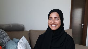 Zohra Pandor in her two-bedroom apartment in Sobha Creek Vistas, in Sobha Hartland, Dubai. Chris Whiteoak / The National