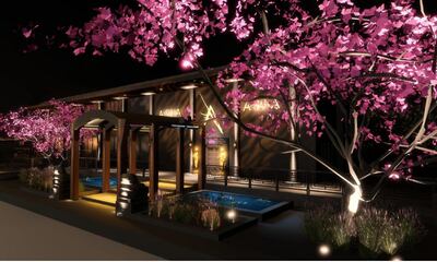 Asia Asia in Abu Dhabi's decor will feature cherry blossom trees
