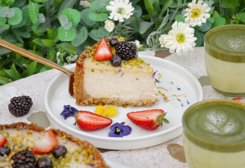 A complimentary slice of vegan cheesecake will be given to dine-in customers at Brunch & Cake upon the purchase of a vegan main on Sunday, November 1. Supplied