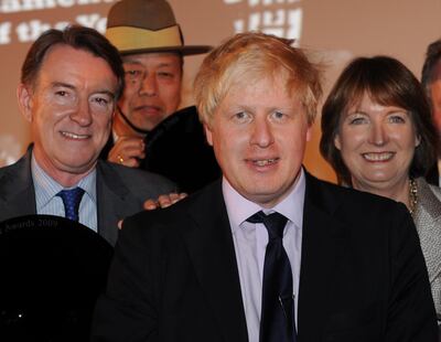 Boris Johnson alongside Harriet Harman, right, in 2009.  Getty Images