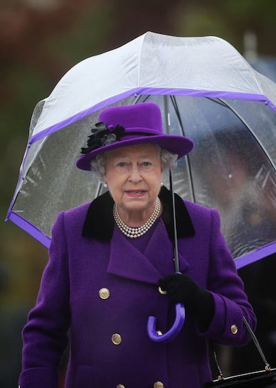 Queen Elizabeth II arrives to officially open the rebuilt Jubilee Gardens in London, in October 2012. AFP