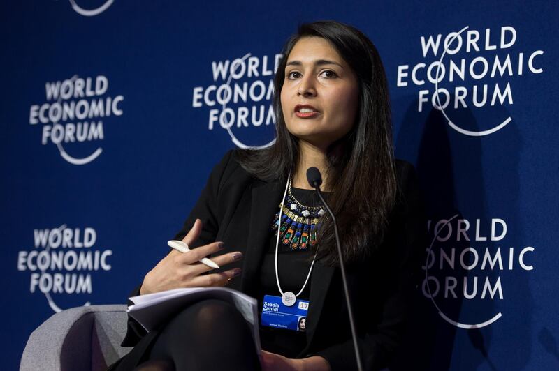 Saadia Zahidi, Head of Education, Gender and Work, Member of the Executive Committee, World Economic Forum speaking during the Session: Jobs and the Fourth Industrial Revolution at the Annual Meeting 2017 of the World Economic Forum in Davos, January 19, 2017.
Copyright by World Economic Forum / Sandra Blaser
