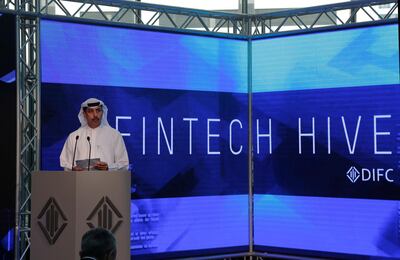 Dubai, United Arab Emirates - January 10, 2017.  HE Essa Kazim ( Governor, Dubai International Financial Centre ) launches Fin Tech Hive at the Dubai International Financial Centre.  ( Jeffrey E Biteng / The National )  Editor's Note;  ID 63855 *** Local Caption ***  JB100117-FinTech09.jpg