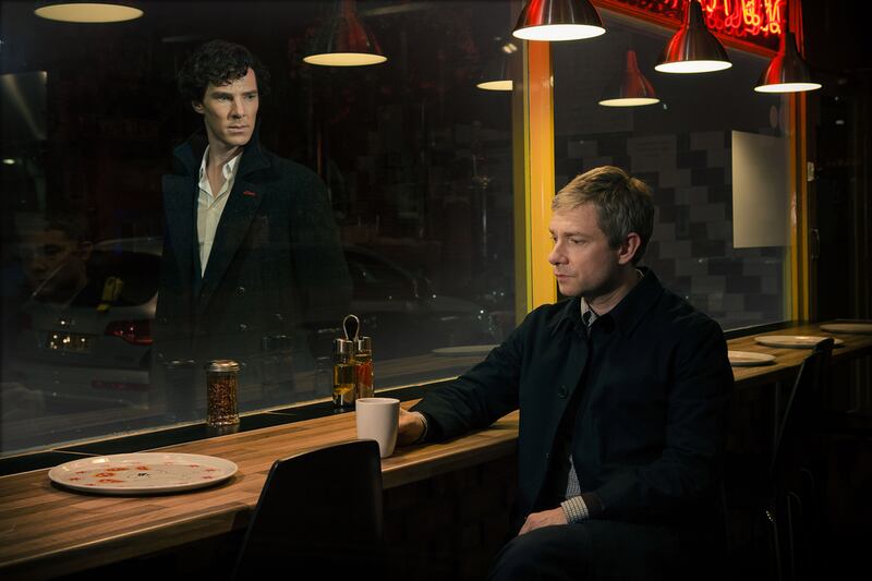 A handout Picture shows: Sherlock Holmes (Benedict Cumberbatch) and John Watson (Martin Freeman). Courtesy: Hartswood Films/BBC 