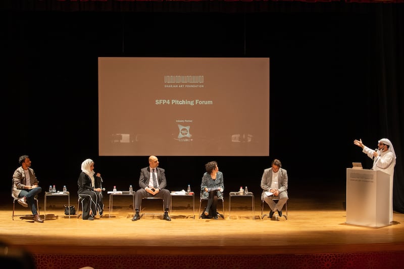 A session of Sharjah Film Platform's Pitching Forum in 2021. Photo: Sharjah Art Foundation