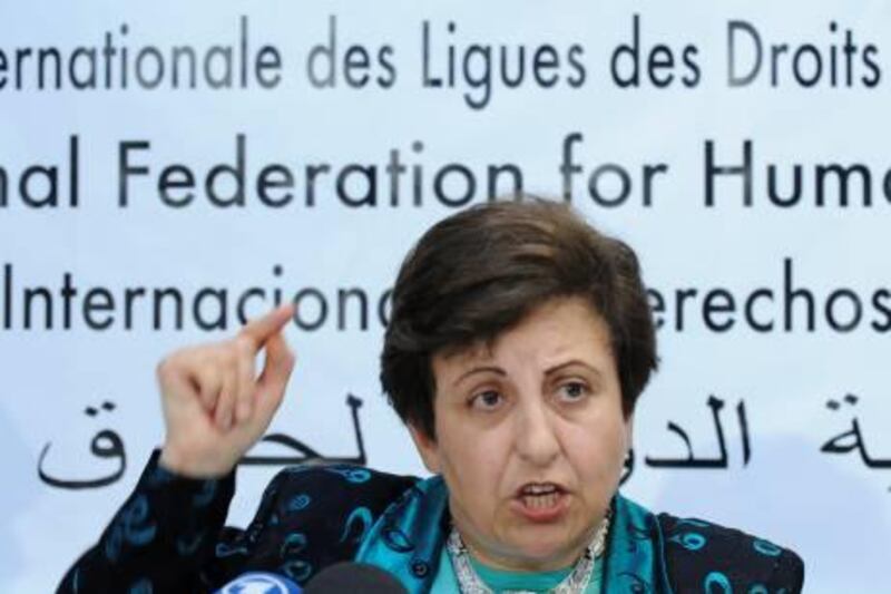 Iranian Human Rights defender and Nobel Peace Prize laureate, Shirin Ebadi, gives a joint press conference on the situation of human rights and democracy in Iran on September 9, 2010, in Brussels. AFP PHOTO/JOHN THYS