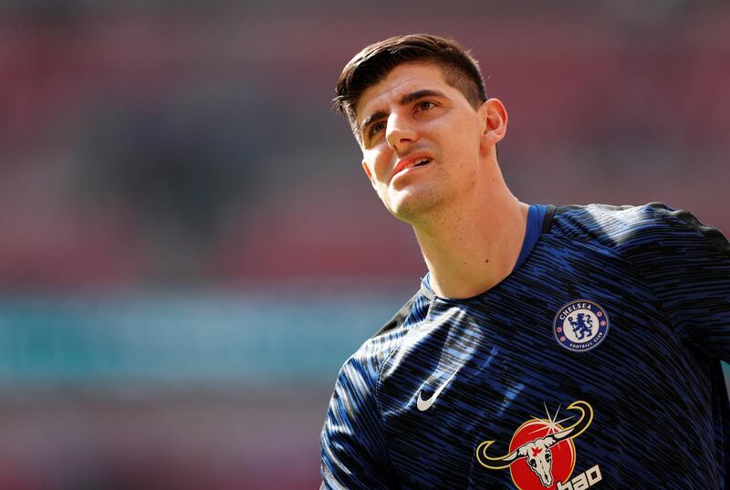 Soccer Football - FA Cup Semi Final - Chelsea v Southampton - Wembley Stadium, London, Britain - April 22, 2018   Chelsea's Thibaut Courtois during the warm up before the match    Action Images via Reuters/John Sibley
