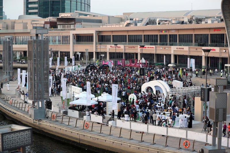 Dubai, United Arab Emirates - October 26, 2018: Dubai Fitness Challenge. The Crown Prince of Dubai renews his emirate-wide call for every resident to take part in 30 minutes of exercise for 30 days. Friday, October 26th, 2018 Festival City Mall, Dubai. Chris Whiteoak / The National