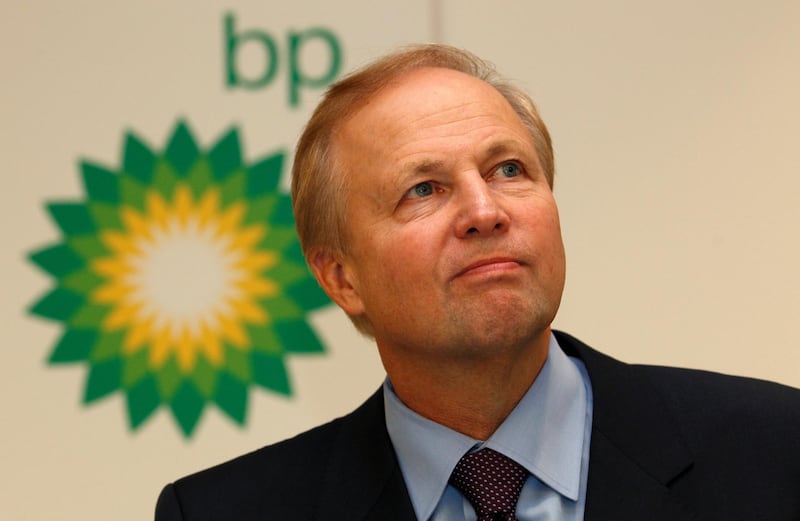 BP's Chief Executive Bob Dudley speaks to the media after year-end results were announced at the energy company's headquarters in London February 1, 2011. REUTERS/Suzanne Plunkett/File Photo - RTX2D3K8