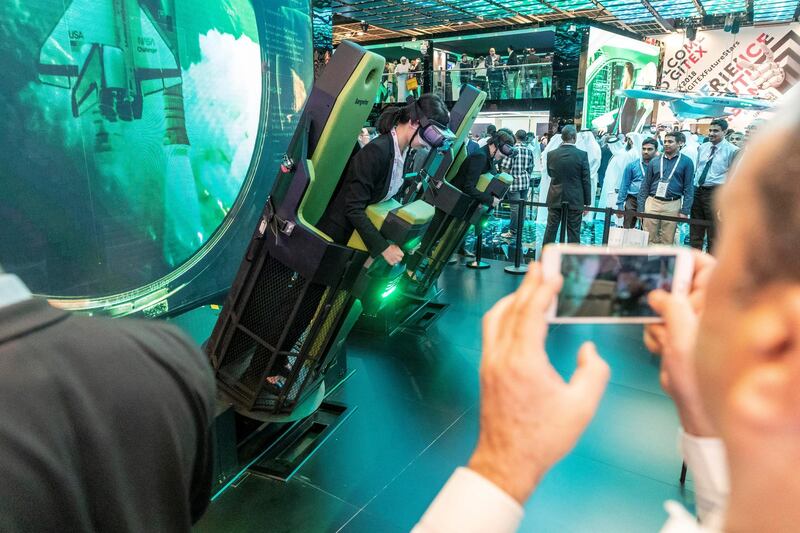 DUBAI, UNITED ARAB EMIRATES. 14 OCTOBER 2018. General show room floor image of GITEX 2019 at the World Trade Center. (Photo: Antonie Robertson/The National) Journalist: Patrick Ryan. Section: National.