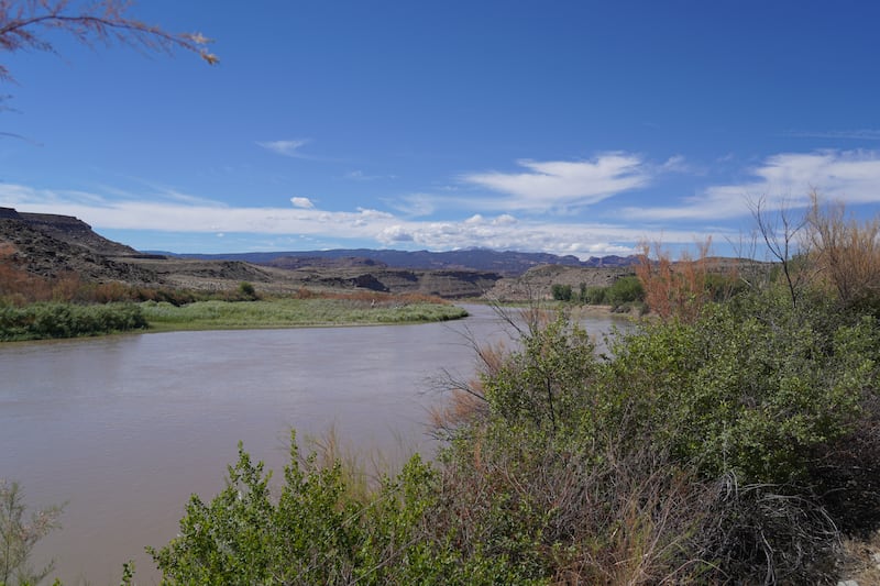 A stretch of the Colorado River along Route 128 in Utah.