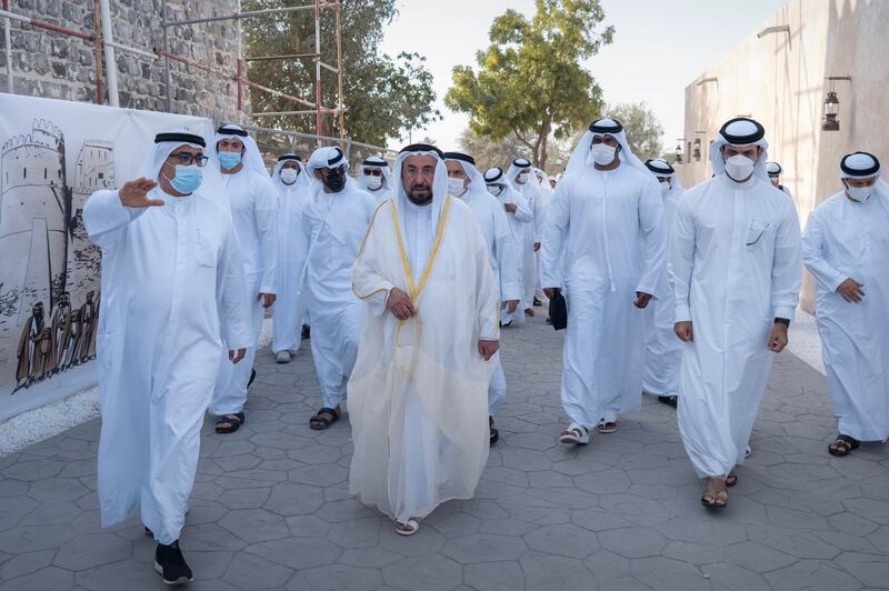 Dr Sultan inaugurates phase 1 of the Al Hosn Heritage Neighbourhood project in Kalba.