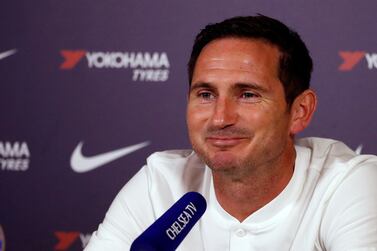 Frank Lampard attends a press conference on Friday ahead of Chelsea's Premier League match against Manchester United. AP Photo