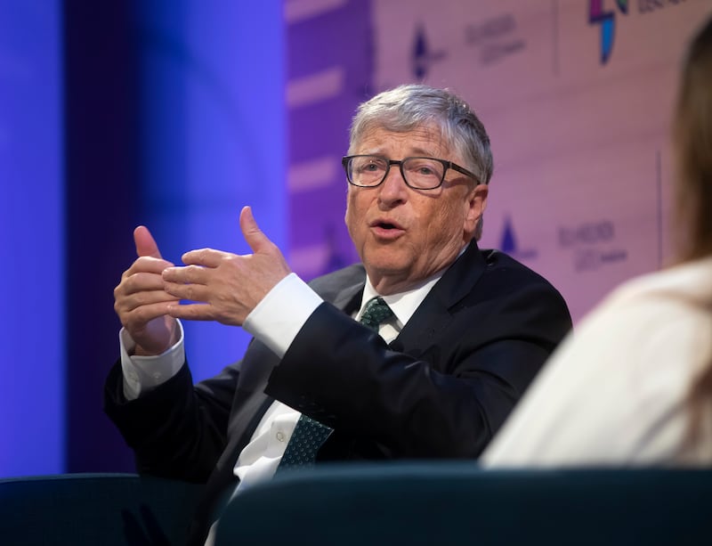 Microsoft co-founder Bill Gates at a philanthropy forum held at NYU Abu Dhabi on Sunday.  All photos: Ruel Pableo / The National
