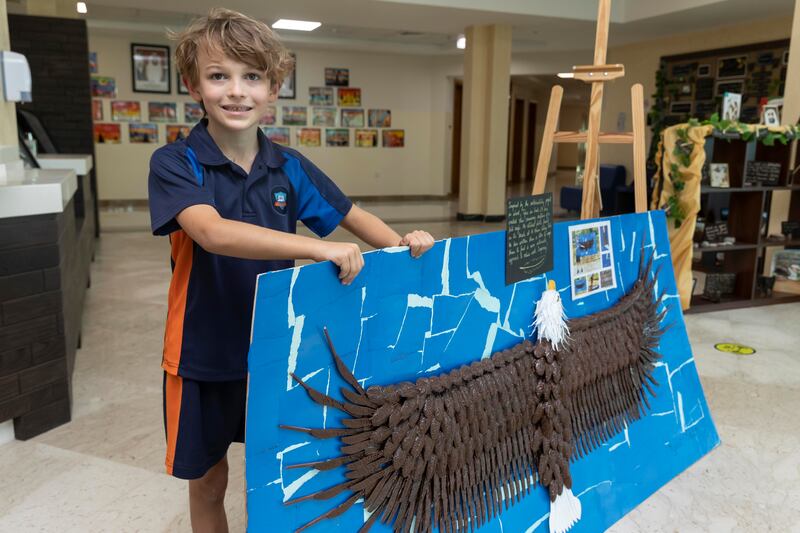 The beach clean-up began after Tyler was asked to bring in items that could be recycled for a special school project. Antonie Robertson / The National