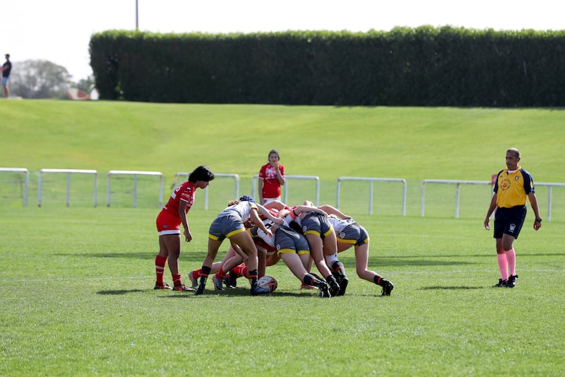 Dubai Hurricanes U18G1 in action.