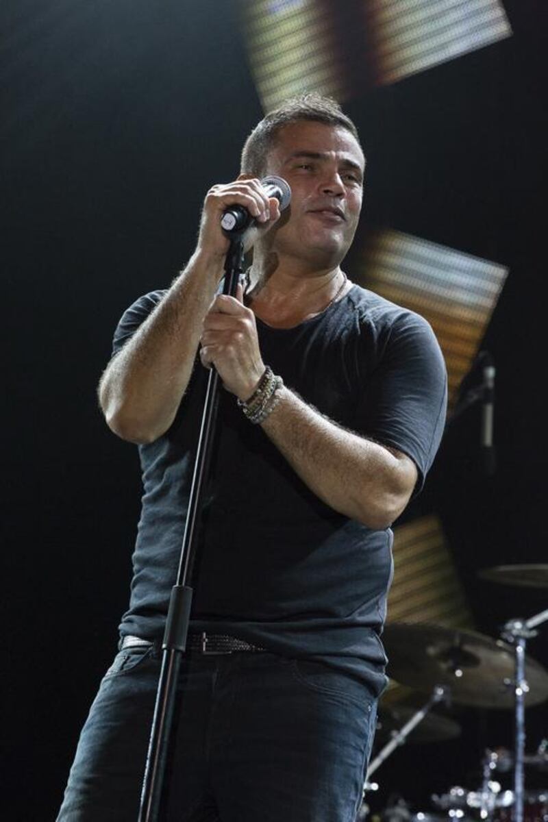 Amr Diab during a previous live performance in Dubai. Duncan Chard for the National