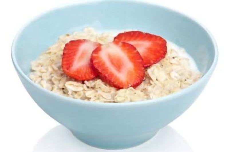 Fuel your body with complex carbohydrates such as oatmeal. iStockphoto