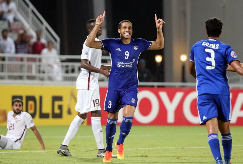 Wanderley made his Al Nasr debut in the Asian Champions League quarter-final first leg against El Jaish and scored twice in a 3-0 victory. Karim Jaafar / AFP