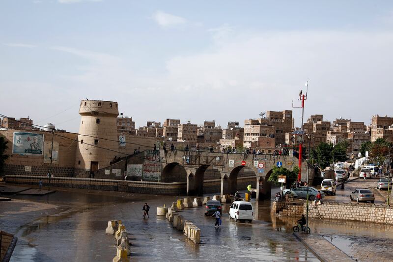 A general view shows old buildings in the old city of Sana'a, Yemen, 22 March 2022.  EPA