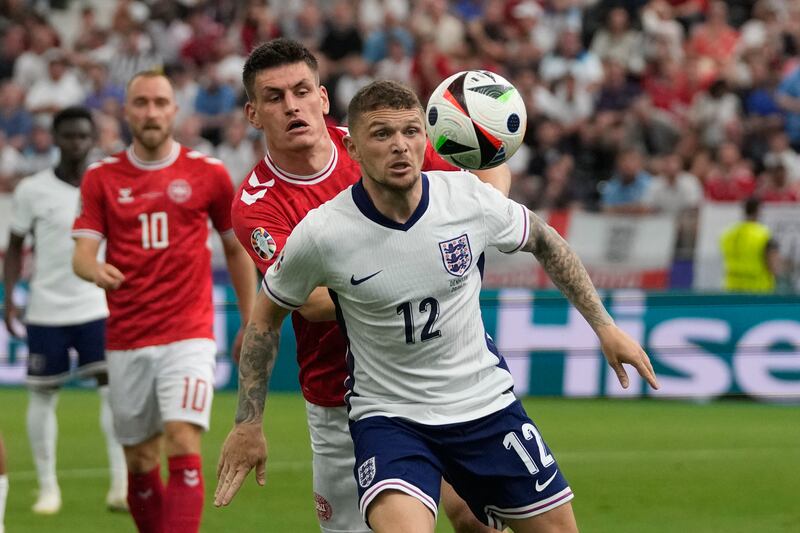 Well-timed challenges against early Denmark attacks – and sat deep as England soaked up pressure after taking lead. AP