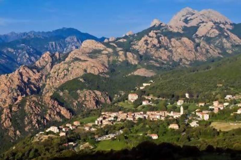 On top of the world: the village and the calanques of Unesco World Heritage site Piana are among the cycling-friendly locations on the Tour de France route that traces around Corsica's gruelling but beautiful terrain. Marc Dozier / Hemis / Corbis