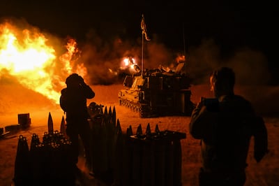 Israeli artillery fire into Gaza. Getty Images