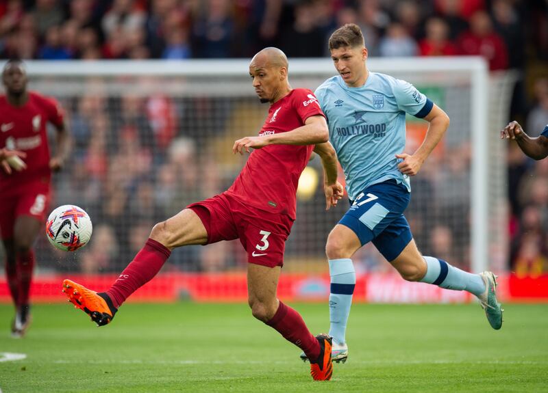 Fabinho – 7. Committed a high volume of fouls in a difficult battle with Brentford’s physical forwards. The Brazil international’s pass to Van Dijk was crucial to securing the three points, splitting the opposition defence before a straightforward finish for Salah. EPA