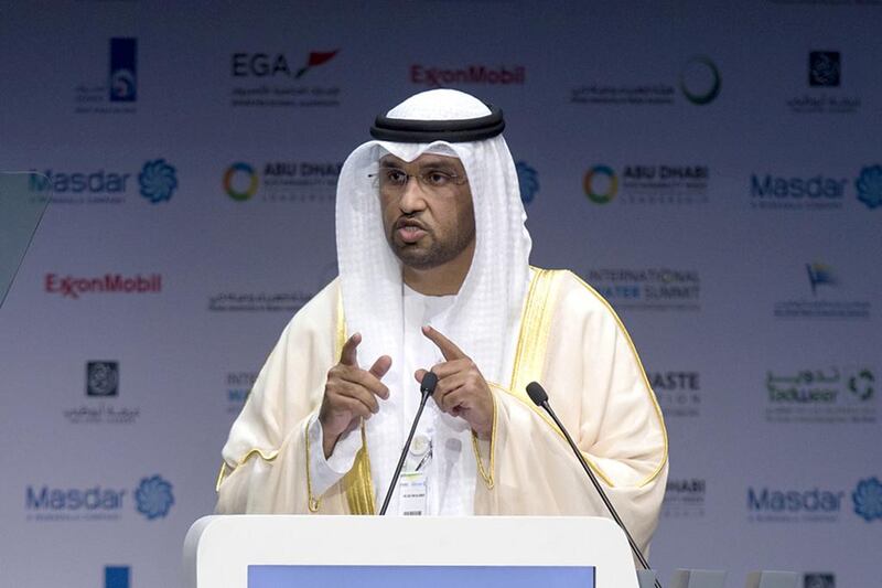 Sultan bin Ahmed Sultan Al Jaber, the Minister of State, said that India and China are the UAE’s largest trading partners, with their rapidly expanding middle classes. Christopher Pike / The National
