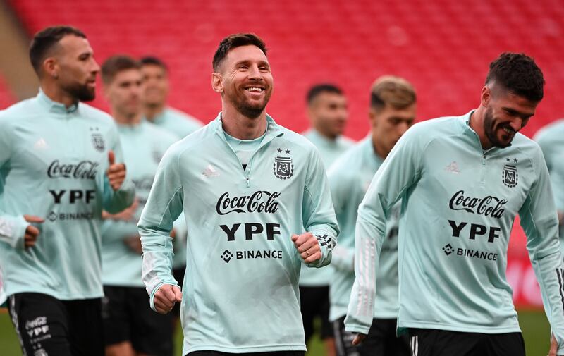 Argentina national team captain Lionel Messi smiles. EPA 