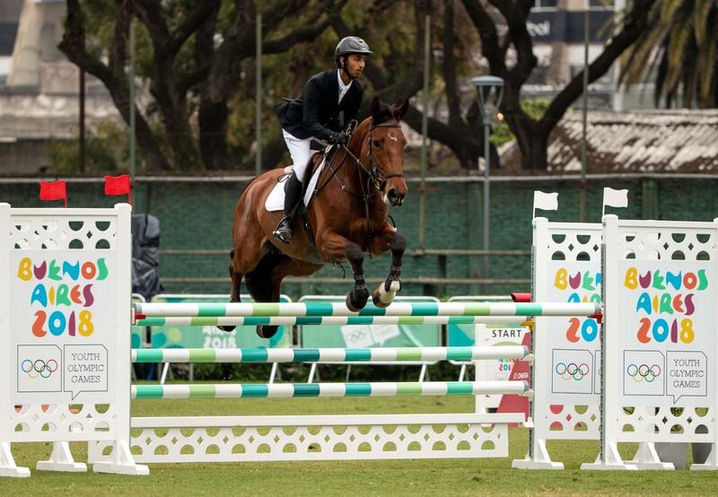 Omar Al Marzooqi in action during the Youth Olympic Games in Buenos Aires. Courtesy UAE National Olympic Committee.