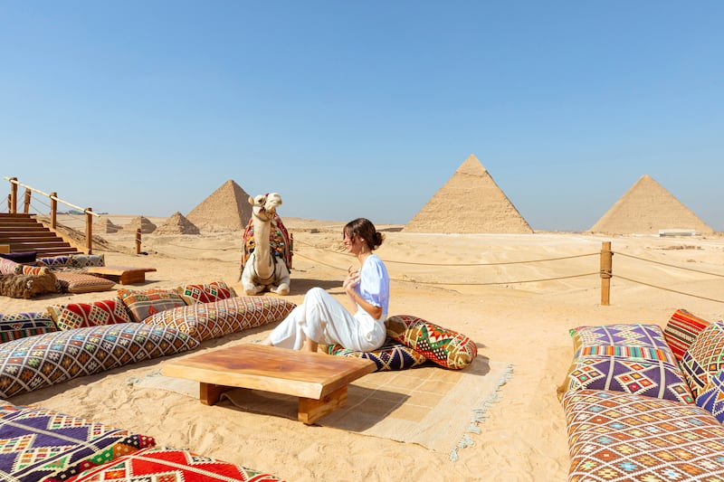 Bedouin seats at 9 Pyramids Lounge. courtesy: Orascom Pyramids Entertainment