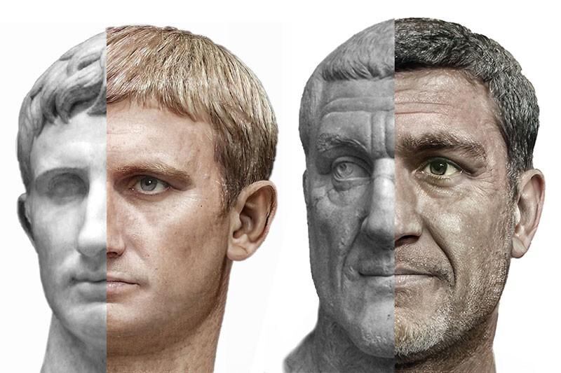 Canadian designer Daniel Voshart has created colourised, photorealistic portraits of Roman Emperors based on historical research. Via @dvoshart / Twitter 