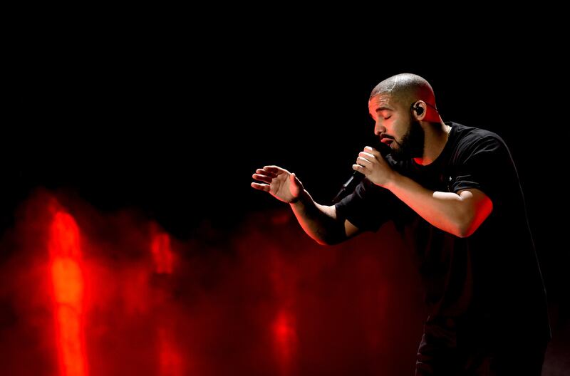 Drake performs at the 2016 iHeartRadio Music Festival at T-Mobile Arena in Las Vegas. Getty