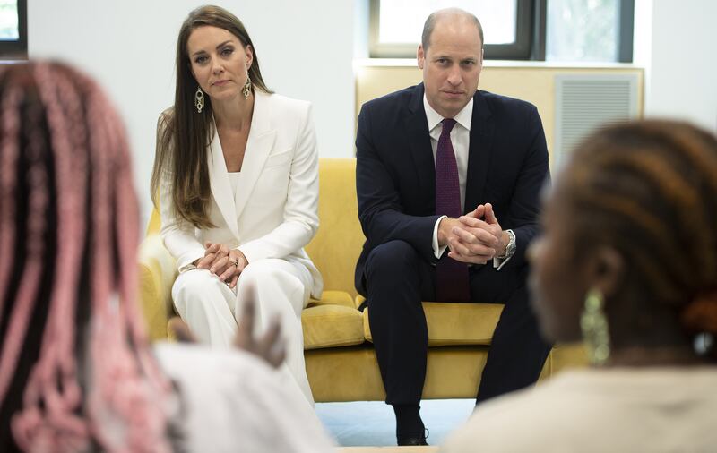 The Duke and Duchess of Cambridge visit ELEVATE at Brixton House, south London, to meet younger generations of the British-Caribbean community. PA