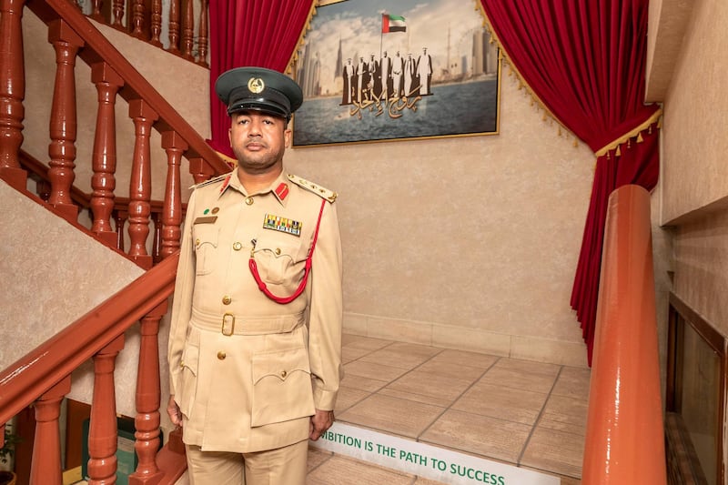Col Omar Moosa Ashoor, the Deputy Head of Naif Police station, Dubai Police on June 3rd, 2021. 
Antonie Robertson / The National.
Reporter: Salam Al Amir for National