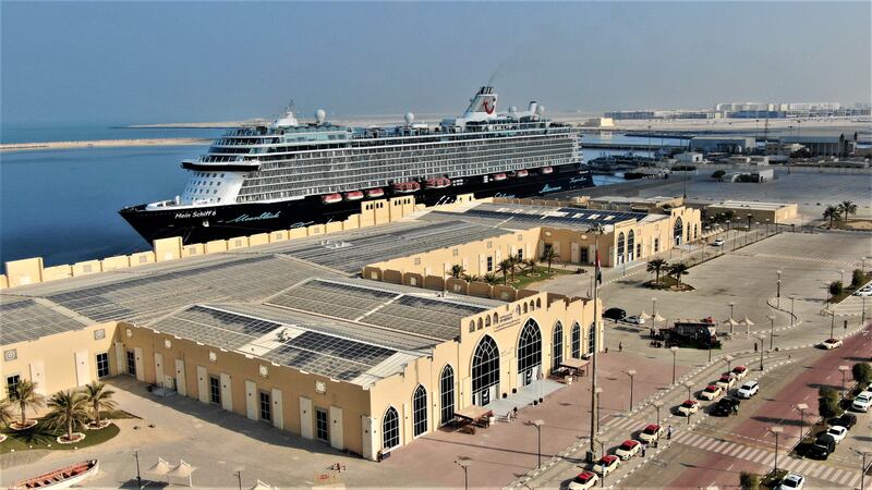 'Mein Schiff 6' docks in Dubai.