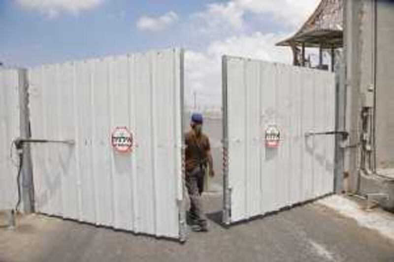 The Kerem Shalom crossing point between Israel and Gaza.