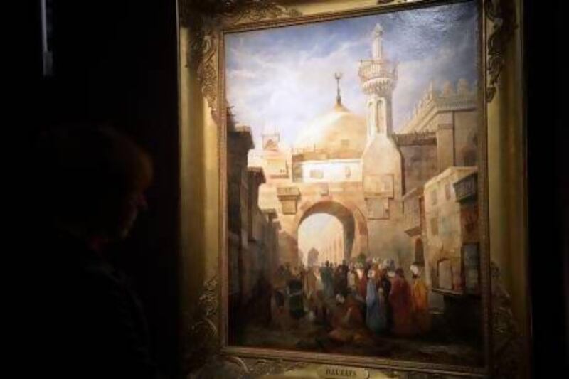 The French artist Adrien Dauzats' painting of Cairo's Al Azhar Mosque offers a glimpse into the world being brought back to life by the Library of Arabic Literature. Bertrand Guay / AFP